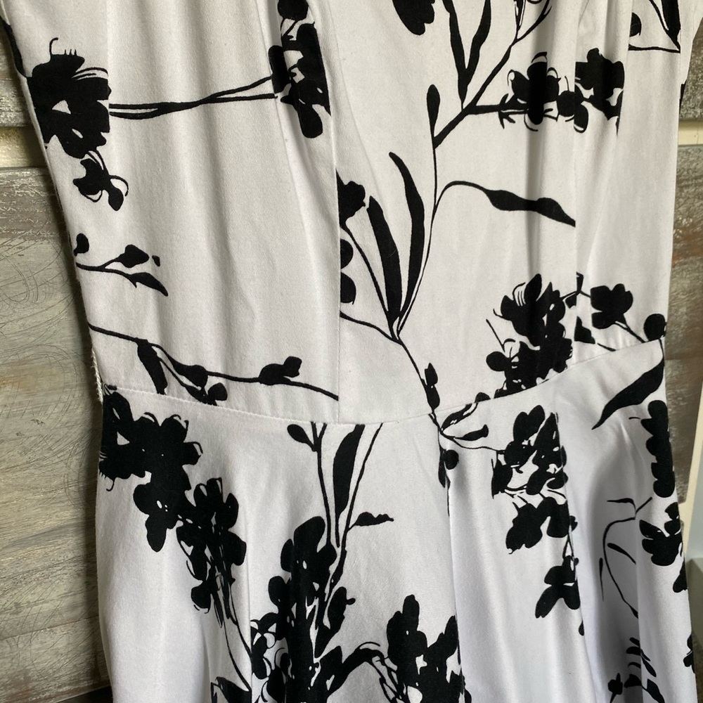 Grace Karin White Black Floral Dress - Picture 5 of 9